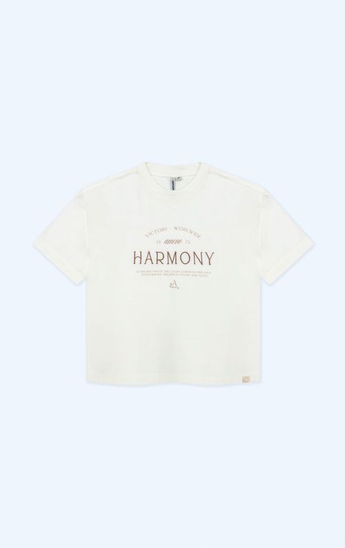 Camiseta manga corta estampada para mujer