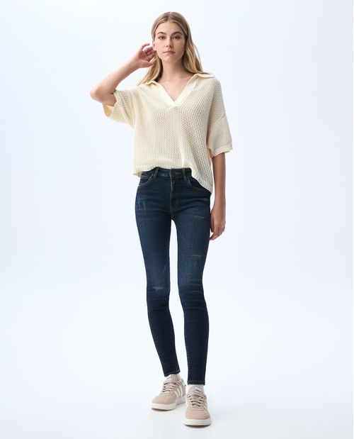 Jean Jegging en algodón reciclado para mujer
