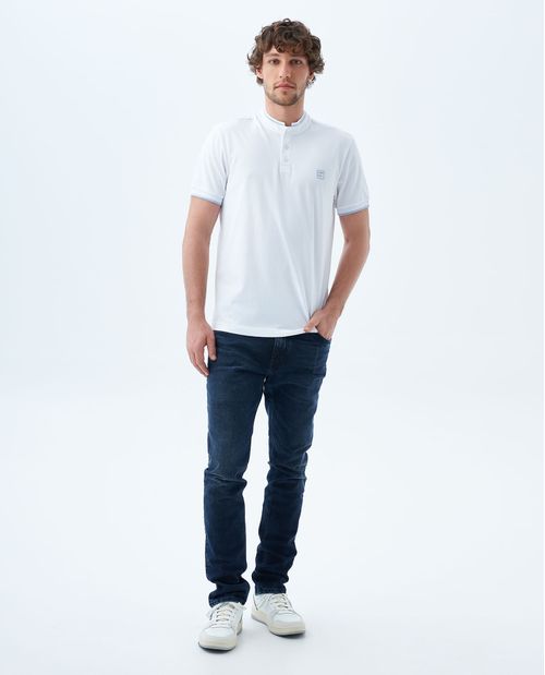 Polo con aplique punto corazón para hombre