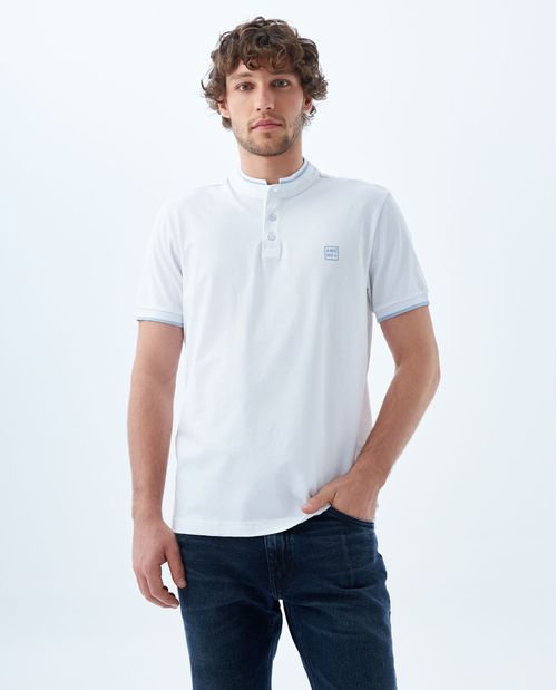 Polo con aplique punto corazón para hombre