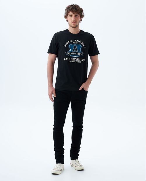 Jean Skinny black denim para hombre