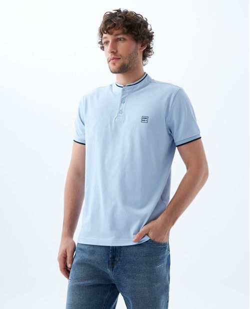 Polo con aplique punto corazón para hombre