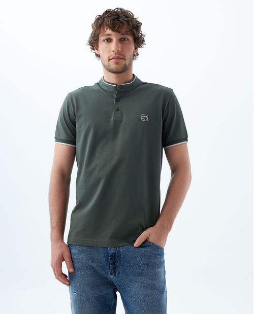 Polo con aplique punto corazón para hombre