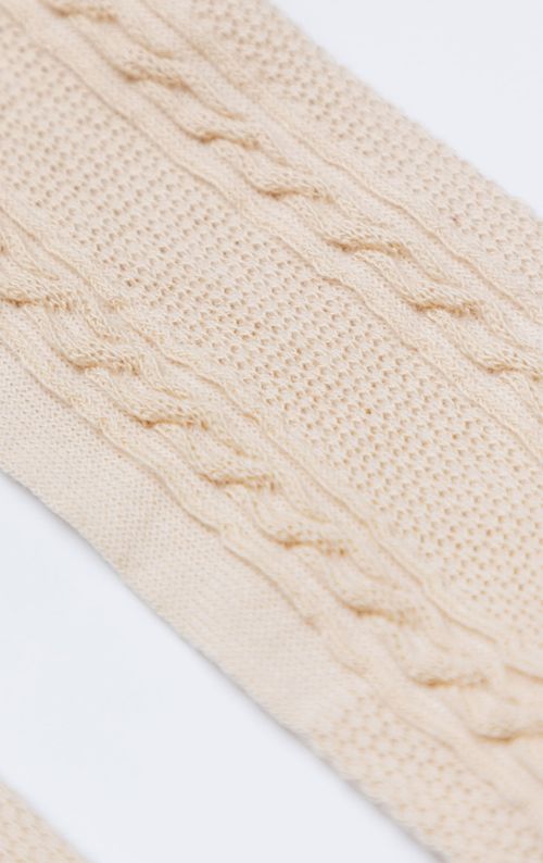 Medias con diseño tejido trenzado para mujer