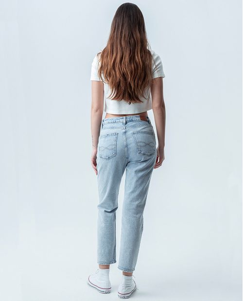 Jean para mujer fit Moda color denim bota recta
