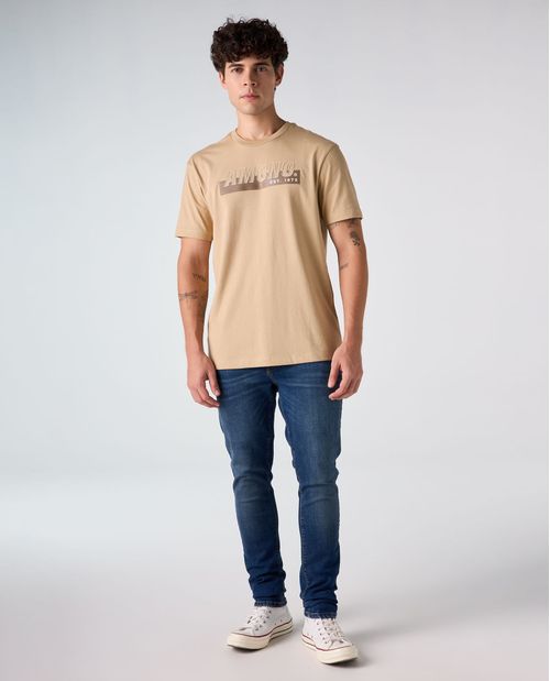 Jean Tapered tiro medio para hombre