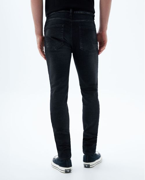 Jean Skinny tono negro para hombre