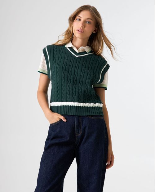 Chaleco tejido para mujer