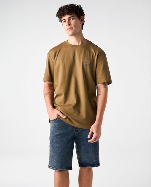 Camiseta estampada con tela antifluido para hombre