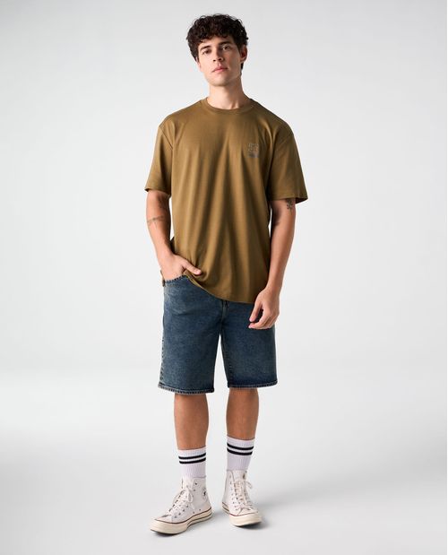 Camiseta estampada con tela antifluido para hombre