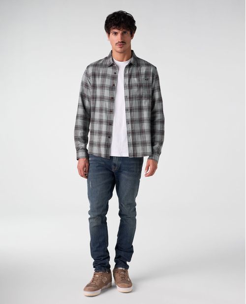 Camiseta manga corta con cortes delanteros para hombre