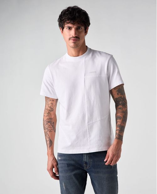Camiseta manga corta con cortes delanteros para hombre