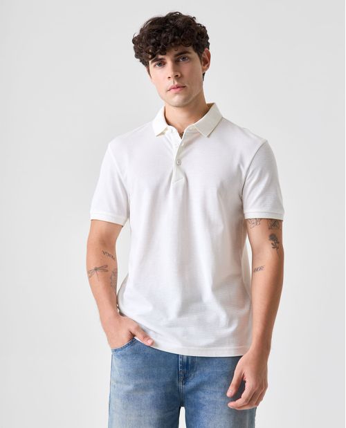 Polo Slim con detalles en contraste para hombre