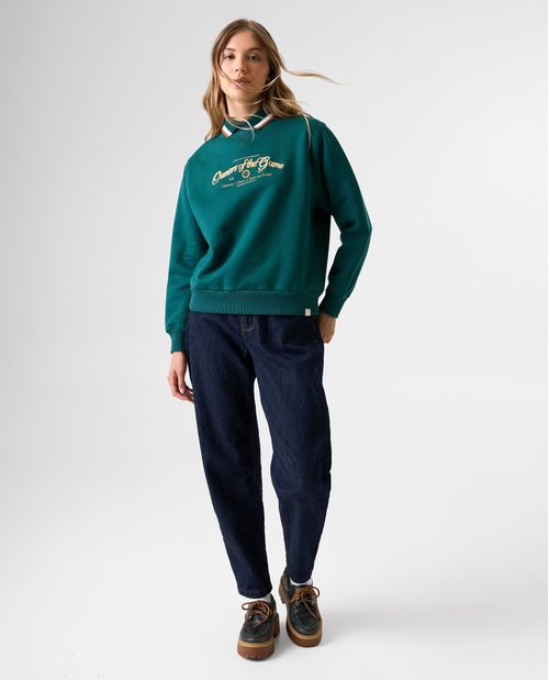 Jean Barrel tono oscuro para mujer