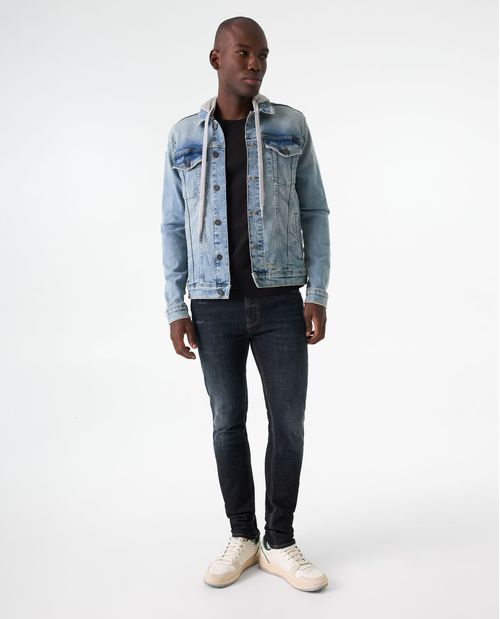 Chaqueta Trucker con capucha removible para hombre