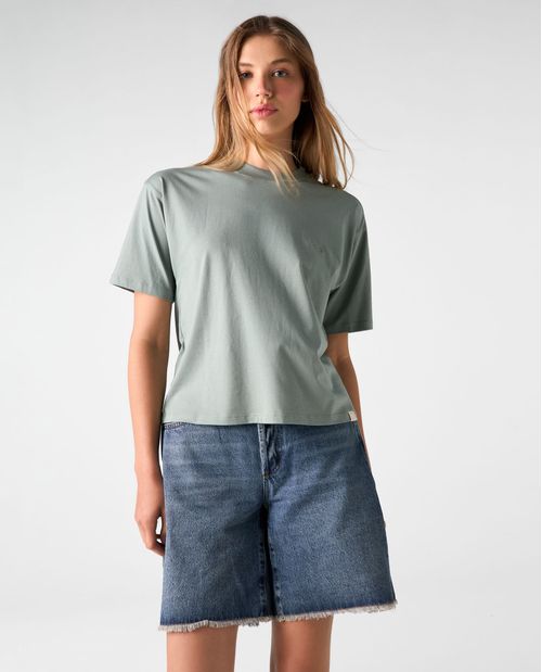 Camiseta con estampado localizado para mujer