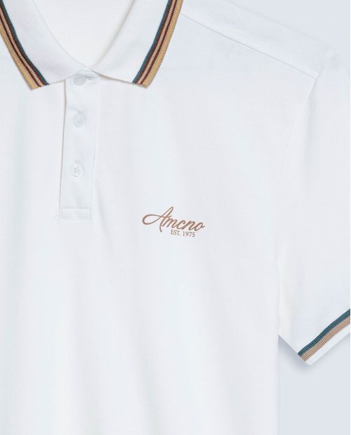 Polo Manga Corta con Botones Hombre