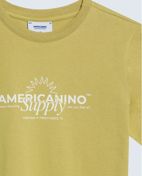 Camiseta regular algodón logo Amore