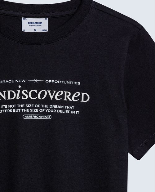 Camiseta regular algodón logo Amore