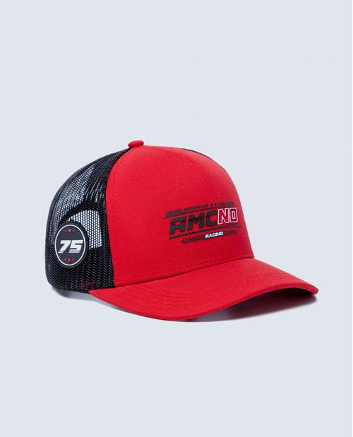 Gorra trucker en algodón con bordado frontal