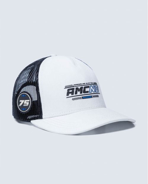Gorra trucker en algodón con bordado frontal