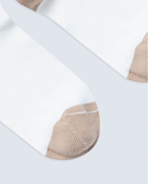 Calcetines altura media en algodón con detalles borgoña