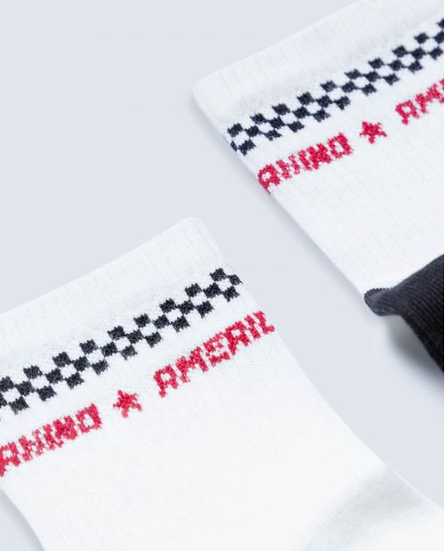 Calcetines medio algodon patrón cuadros